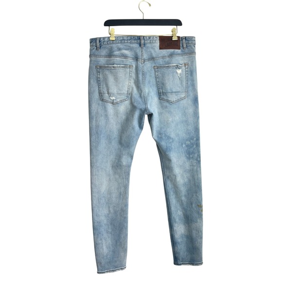 Billionaire Boys Club Distressed Embroidered Patch Skinny Jeans‎ UFO Cactus 38 - Picture 2 of 12